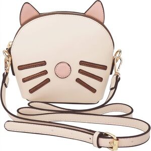 🐱 B BRENTANO Vegan Medium Cat 3D Ear Whisker Crossbody Bag 🐱 CAT LOVERS 🥰 NEW